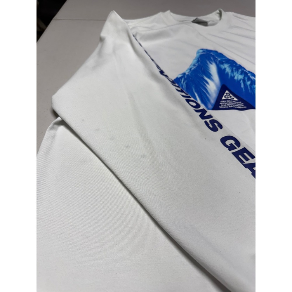 ACG NIKE MENS WHITE LONG SLEEVE SHIRT SIZE MEDIUM - Picture 4 of 8